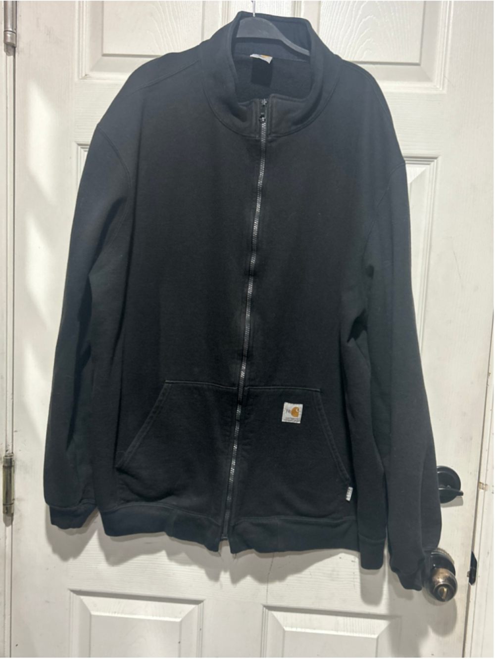 Men's Carhartt FR Zip-Up Sweatshirt Black 2XL Tall